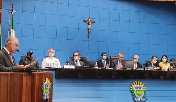 Na abertura dos trabalhos na Assembleia Legislativa, Reinaldo Azambuja destaca a retomada vigorosa do MS