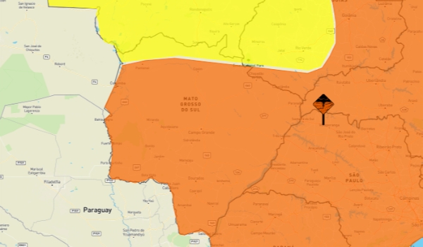 Meteorologia alerta para chuva com rajadas de vento em todo MS