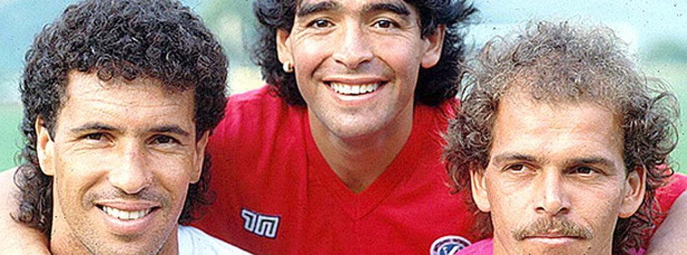 Careca diz que trio com Maradona no Napoli foi tão bom quanto MSN