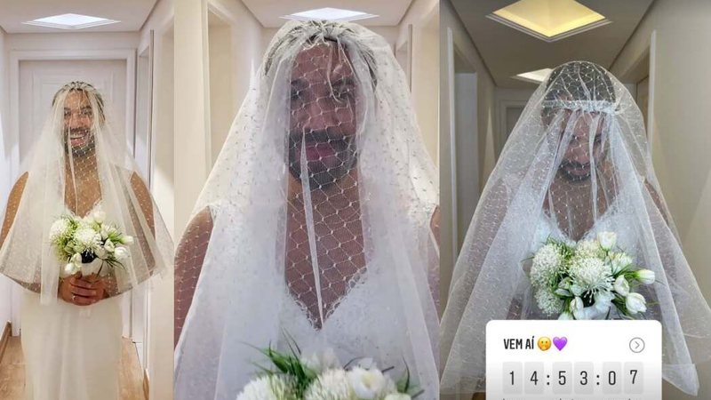 Gil do Vigor surge vestido de noiva e choca seguidores