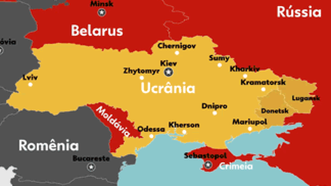 Mapas mostram bombardeios russos à Ucrânia, posição das tropas e região que é epicentro da crise