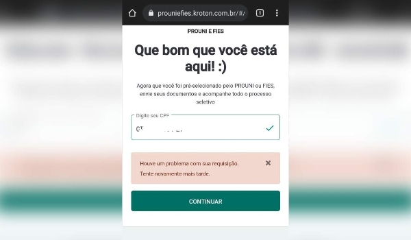 Aprovados no Prouni correm o risco de perder vaga por erro em site de faculdade