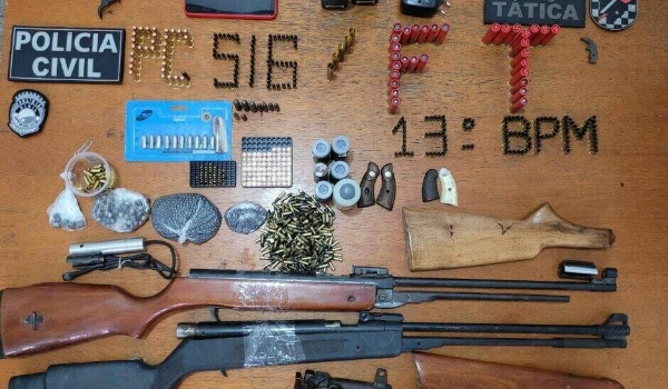 Criminoso preso em operação mantinha fábrica clandestina de armas e munições
