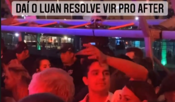Luan Santana curtiu camarote after ao lado das fãs na Expogrande