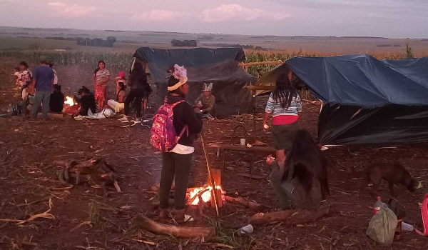 Barracos já ocupam fazenda onde guarani-kaiowá foi morto pela polícia