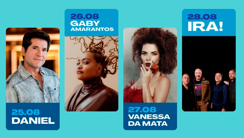 Festival de Inverno de Bonito terá Daniel, Gaby Amarantos e Majur entre as atrações