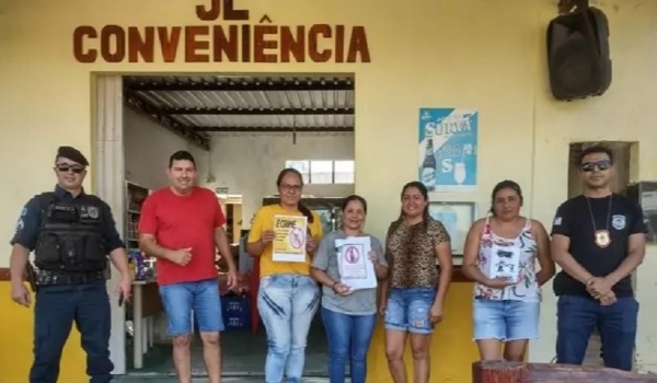 Prefeitura de Caracol e forças de segurança do município realizam campanha para coibir venda de bebidas alcóolicas a menores de idade