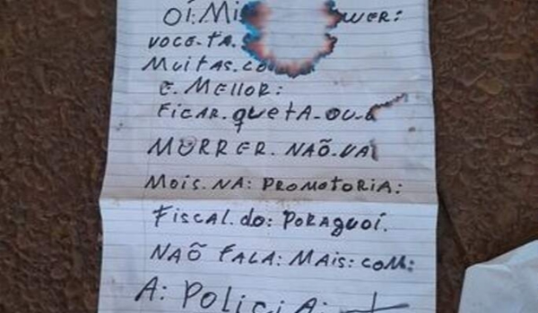 Testemunha ocular de assassinato de prefeito é ameaçada de morte