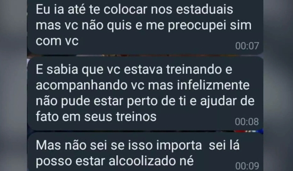 ‘Me prometeu colocar em campeonatos’: atleta abandonou esporte com medo de treinador