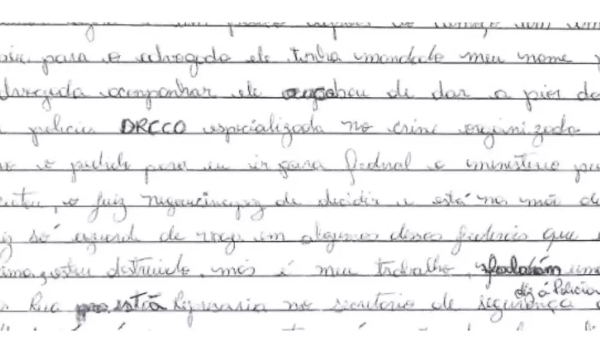 Laudo confirma que carta com tom terrorista foi escrita por membro do PCC
