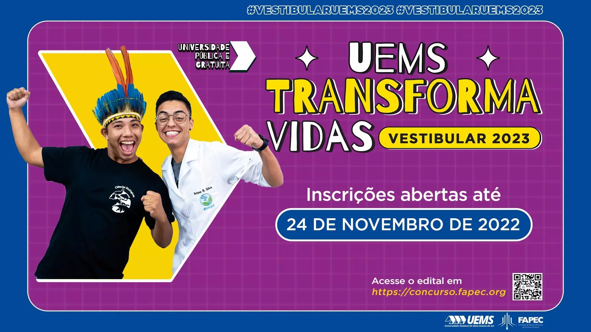 Inscrições abertas para o Vestibular Universidade Estadual de Mato Grosso do Sul 2023