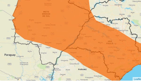 Inmet emite aviso de tempestade para MS com grau de perigo iminente
