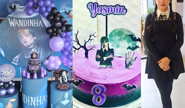 Febre do momento, Wandinha vira decoração de festa, bolo e 'looks' em Campo Grande