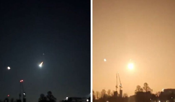 Meteoro ilumina céu noturno no Canal da Mancha, entre Inglaterra e França; veja