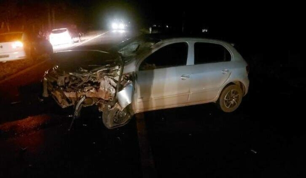 Acidente envolvendo carro e moto termina com morte na MS-164