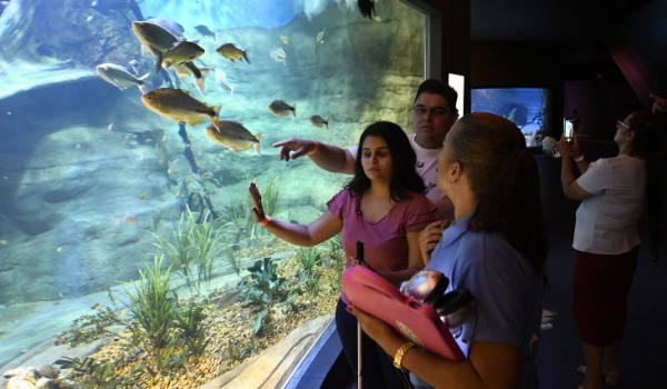Bioparque garante inclusão de pessoas cegas com visitas guiadas e uso de tecnologia