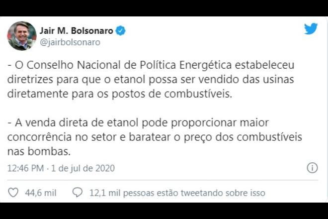 Etanol poderá ser vendido direto das usinas para os postos
