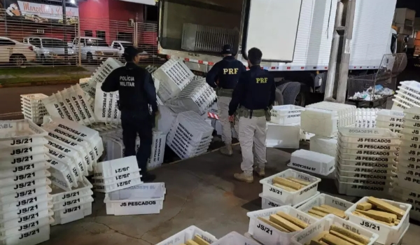 Motorista é preso com 322 kg de maconha em baú de caminhão