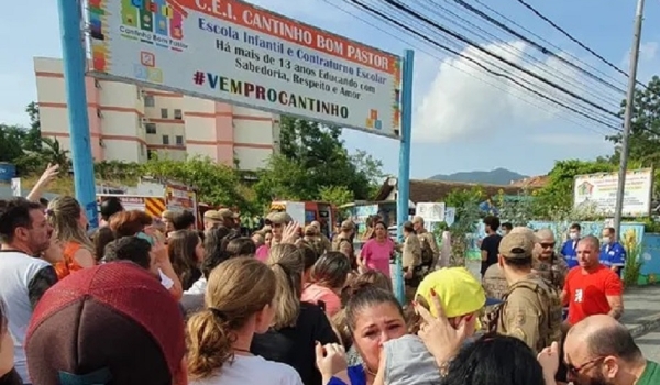 Quatro crianças são mortas em ataque a creche em Blumenau; homem foi preso