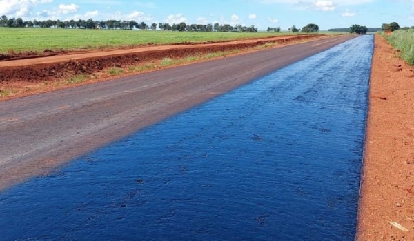 Avança obra de pavimentação da MS-316, entre Costa Rica e Paraíso das Águas