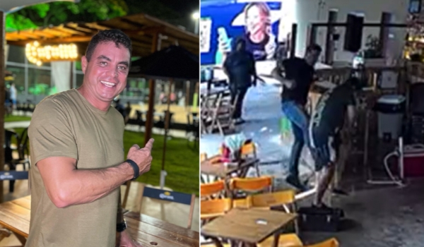 Vídeo mostra Dhomini, vencedor do BBB 3, agredindo dono de bar em Goiânia com socos e chutes