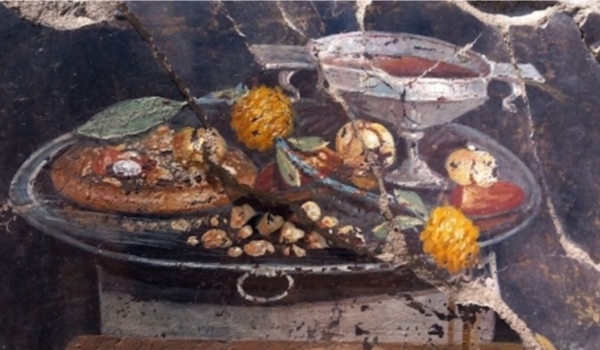 Pintura de possível “ancestral da pizza” é encontrada em ruínas romanas de Pompeia