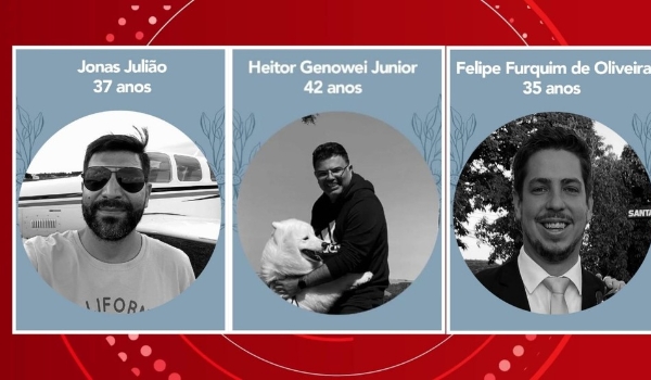 Corpos das três vítimas de avião encontrado caído no Paraná são velados neste sábado (7), em Umuarama