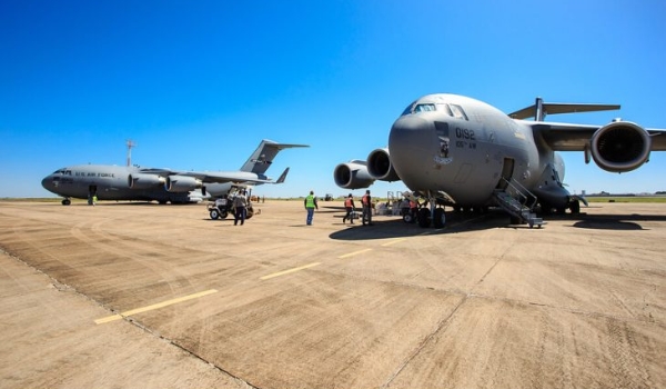FAB utiliza aeroporto de Bonito para treinamento militar com participação da Guarda Aérea de Nova Iorque