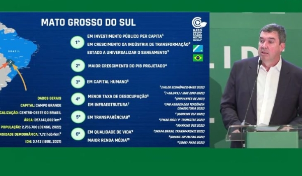Em Washington, governador destaca potenciais e crescimento de MS para empresários, executivos e líderes mundiais
