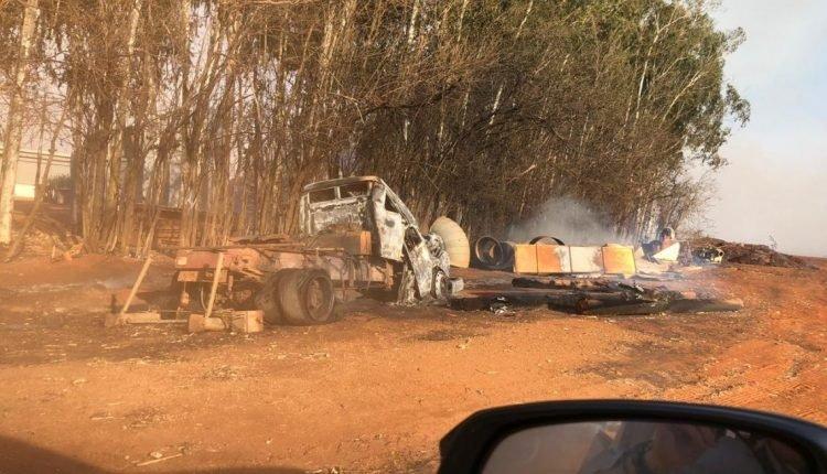 Incêndio deixou rastro de destruição em lavouras na região de Chapadão do Sul