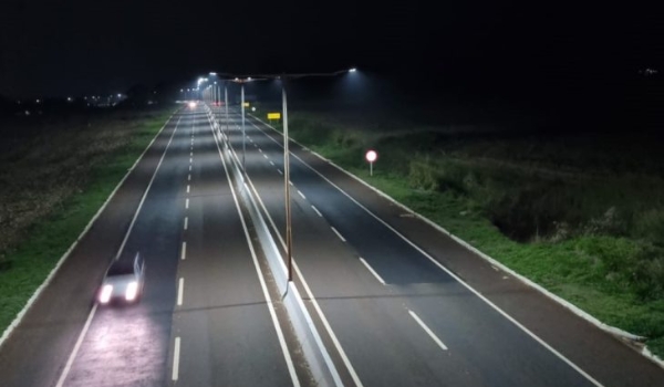 Iluminação de LED em rodovia de Dourados gera economia de R$ 633 mil aos cofres públicos