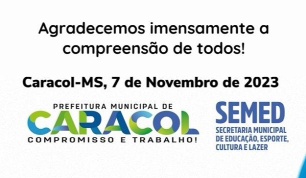 Secretaria de Educação de Caracol comunica paralisação das aulas no CEIM 