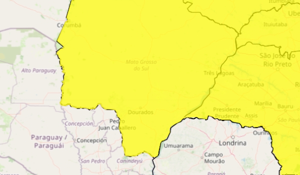 Temporais ganham força e colocam os 79 municípios de MS sob alerta
