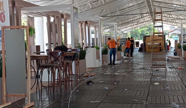 Após temporal, Feira de Turismo acontece normalmente nesta quinta