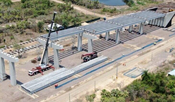 Obra da Ponte Bioceânica avança dos dois lados e chega a 43,6% de conclusão