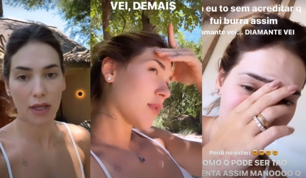 Virginia entra em desespero na África ao perder brinco de diamantes em safári: ‘estou muito triste’