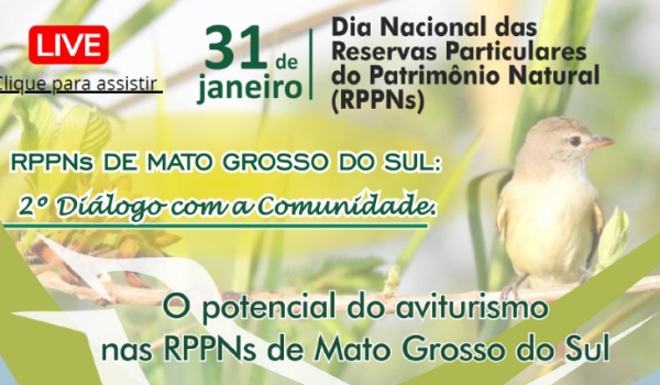 Imasul realiza hoje live para comemorar o Dia Nacional das Reservas Particulares do Patrimônio Natural