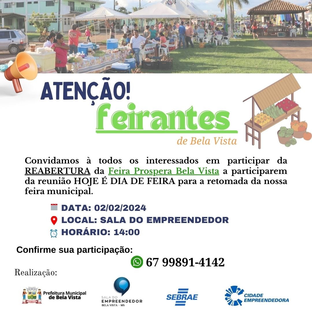 Prefeitura prepara reabertura da Feira 'Prospera Bela Vista’