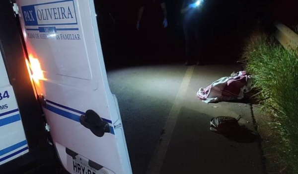 Idosa morre ao ser atropelada por carro na MS- 475, em Novo Horizonte do Sul