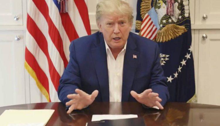Com Covid-19, Donald Trump publica vídeo agradecendo à equipe médica
