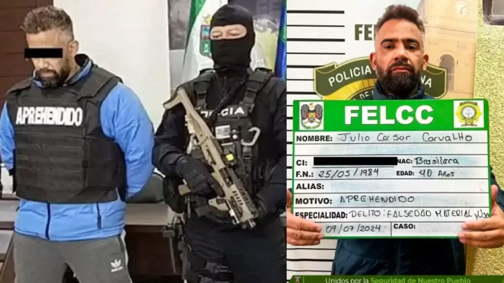 Procurado por 29 crimes no Brasil, homem é capturado e levado para presídio na Bolívia 