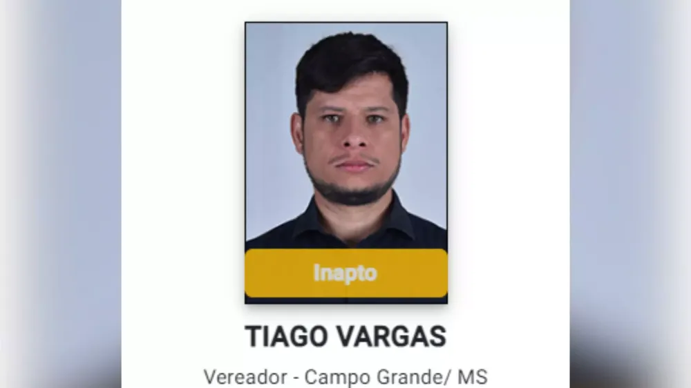 Vereador Tiago Vargas tem candidatura indeferida pela Justiça Eleitoral