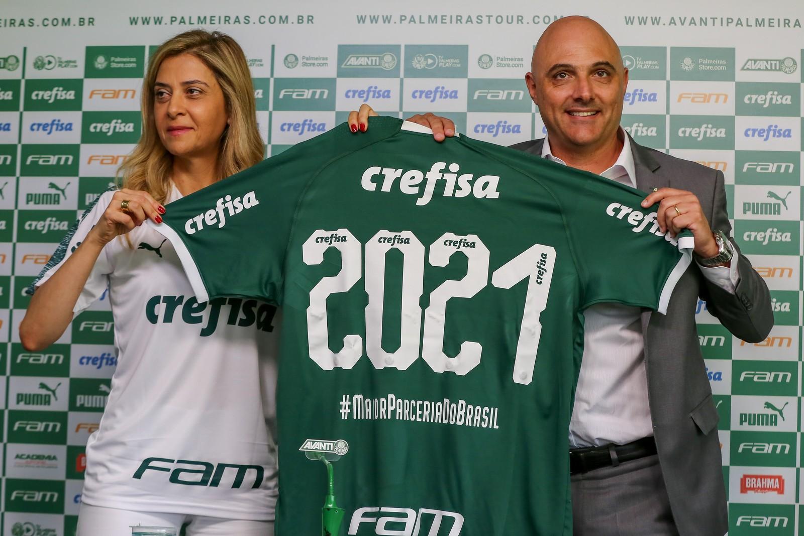 Palmeiras e Crefisa anunciam renovação que pode render R$ 410 milhões até 2021