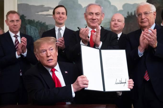 Trump reconhece soberania de Israel sobre Colinas de Golã