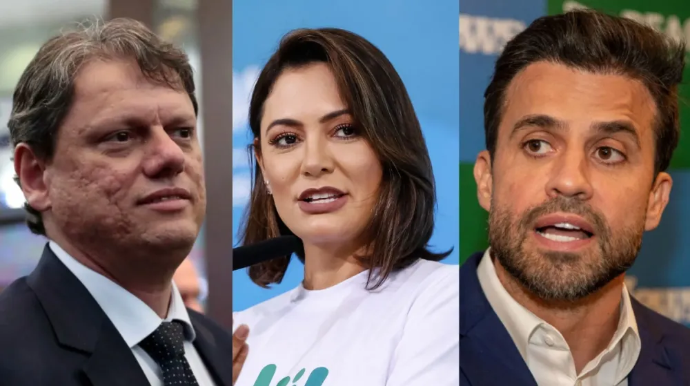 Quaest: sem Bolsonaro, eleitores preferem Tarcísio, Michelle e Marçal