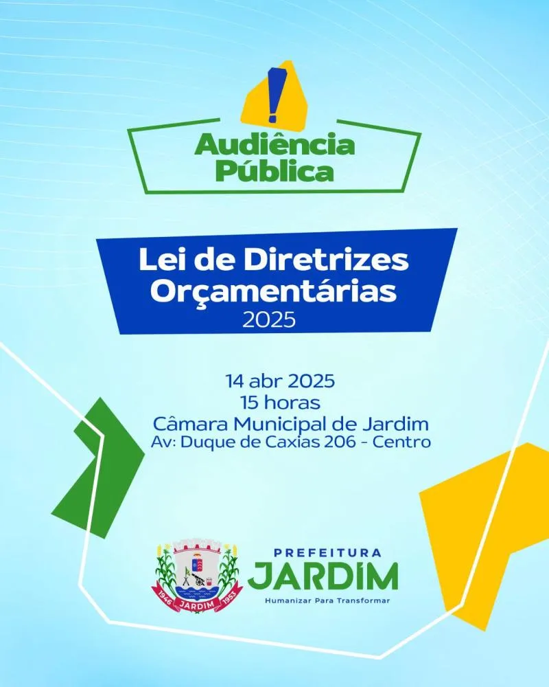 Prefeitura de Jardim realiza evento aberto à população para apresentar diretrizes orçamentárias