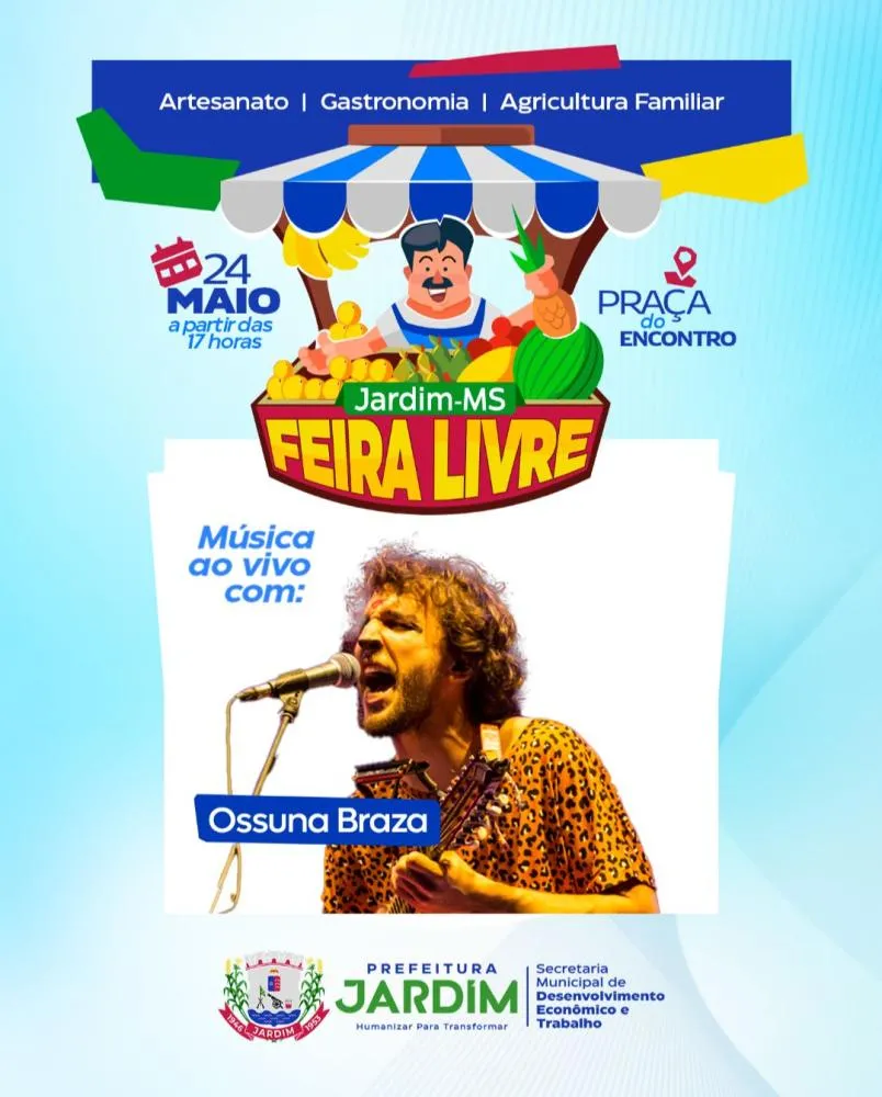 Feira Livre de Jardim movimenta o sábado com produtos frescos, música e tradição