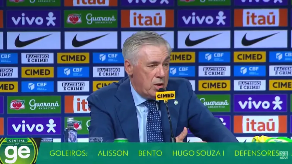 Ancelotti anuncia primeira lista sem Neymar e retoma caminhada da Seleção rumo à Copa 2026