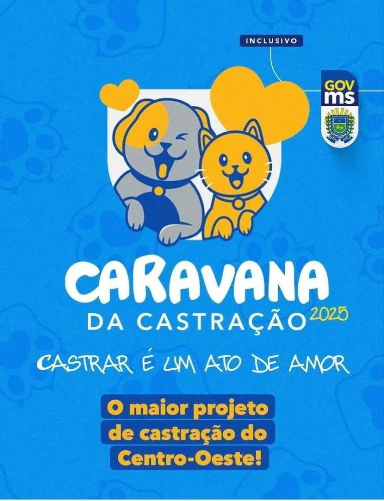 Castramóvel chega a Jardim com atendimentos gratuitos para cães e gatos