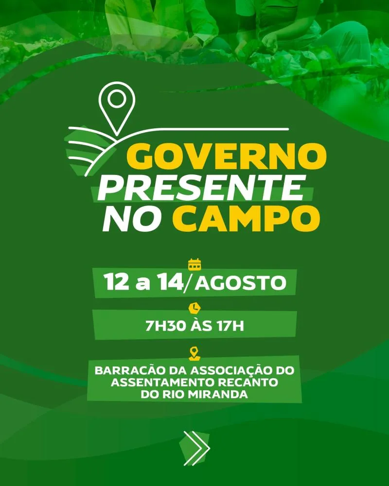 Jardim realiza mais uma edição do “Governo Presente no Campo” no Assentamento Recanto do Rio Miranda